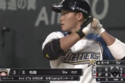 日ハム王柏融 打率.222(162-36) 6本 28打点 OPS.711←3年契約3年目