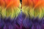 【虹色】この髪でパチ屋に行ったら婆ちゃん軍団に無断で触られる?