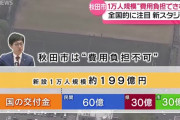 【悲報】秋田スタジアムの費用問題…秋田市が正しいのかｙｗｗｗｗｗｗ