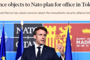 仏マクロン大統領はNATOの日本連絡事務所開設に反対　英メディアが報道