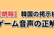 【朗報】韓国の掲示板「ゲーム音声、結局どの言語がいい？」