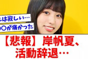 【日向坂46】岸帆夏、活動辞退…【おひさまの反応】