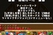 【パズドラ】今回のガチャドラフィーバーはL字消しボーナスで簡単にスコア稼げるな