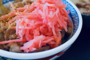 吉野家とかで紅ショウガたっぷり載せて食う奴