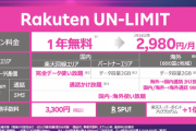 楽天モバイル「価格破壊していースか？」