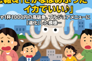 【悲報】『肴はあぶったイカでいい♪』←今じゃ1杯1000円の高級魚、ブルジョアメニューに「進化」した模様…