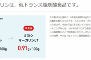 【朗報】マーガリンのトランス脂肪酸はバターより少なくなっていたと話題に