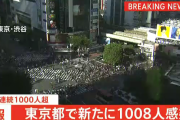 【7/18】東京都で新たに1008人の感染確認　5日連続で1000人超える　新型コロナウイルス