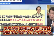 【悲報】自民・小野寺政調会長「日本国民の6割は納税していない人、減税したらその世帯に給付する金が無くなる」