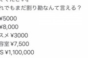 【画像】Twitter女子「デート代全額払わない男、これでもまだ割り勘とか言える？」