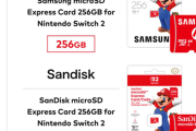 Switch2の純正SDカード、サムスン製が使えない人続出！！ 今から買うならSanDisk