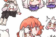 【FGO】メリュ子狐とぐだ子！！　首に巻いてると暖かそうでいいなw