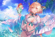 【FGO】水着の沖田さんイラスト！！　水着沖田さん可愛いです！