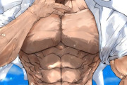 【FGO】水着のパーシヴァルイラスト！！　素晴らしい筋肉ですね！！