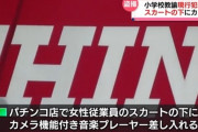 パチンコ店で女性スタッフのスカートの下にカメラを差し入れて盗撮した小学校の先生が逮捕される