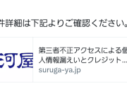 【訃報】駿河屋さん、クレカと個人情報が大量流失するも一切メールなしでXで深夜にひっそり告知しただけで炎上wwwwwwww