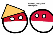 【インドネシア】インドネシアの帽子の中【ポーランドボール】