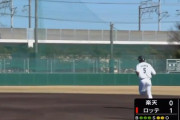 GIF画像　ロッテ2軍戦、安田が完璧なホームラン！