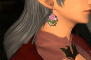 【FF14】とあるNPCが付けていた花のイヤリングが可愛いから実装してほしい！同グラはすでにあるけど色違いがあるといい