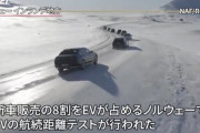 【画像】EV8車種をマイナス19度の極寒で電欠になるまで走行テストした結果がこちら