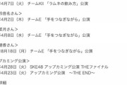 【SKE48】現在活動中の6期生全員の昇格後初の所属チームでの公演の模様と “アップカミング公演 THEファイナル” “アップカミング公演 THE END”の模様を再配信！