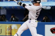 【定期】村上宗隆(21).315(54-17)7本(1位)17打点(1位)OBP.472(1位)SLG.759(1位)OPS1.231(1位)