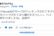 【悲報】NovelAI、『ハッキング』されて全世界にバラまかれる！強制フリーソフト化の大海賊時代へｗｗｗｗ