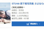 【STU48】薮下楓写真集『さよならの余韻』　オリコン10位 957部