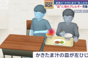 給食の“皿”に触れた児童がアレルギーで入院