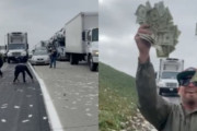 「ヒャッハー！！」高速道路に大量の現金！→警察「返さないやつは逮捕すっから」