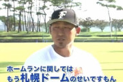 【悲報】中田翔、激怒「球場の大きさを統一しろ。札ドじゃなかったらあと12本は打てる。」