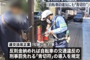 自転車、道交法改正で青切符導入へ　信号無視の反則金6千円など