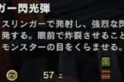 MHWアイスボーン　閃光がスリンガーにされたせいでめっちゃ使いづらい上、効かない敵増えたからマジで空気な気がする