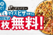 【悲報】ドミノ・ピザさん、Lサイズ注文でMサイズが2枚無料になるキャンペーンのせいで大変なことになっている模様・・・