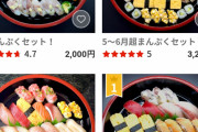 【画像】デリバリーの寿司って内訳の半分以上が「雑魚寿司」だから無駄金だよな…