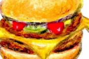 バーガーを2つ買って帰宅した（一つは嫁用、もう一つは翌朝の自分用）→食べた後に「まだ足りないからもう1つちょうだい」と言われ...