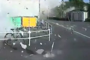 【動画】イオンモール熊本の敷地内で爆発事故に遭遇したドラレコ。