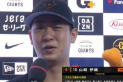 【巨人】山﨑伊織(24) 6勝2敗 2.72 QS率75.0% WHIP1.05