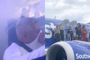 【動画】機内に煙が充満して緊急着陸したサウスウエスト航空3923便の機内映像。