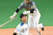 阪神・原口がお立ち台、九回に代打決勝二塁打「“越えてくれ”って願いながら走りました」