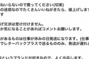 【画像】メルカリ民「いいねやめてください。いいねされたらガチで値上げします」