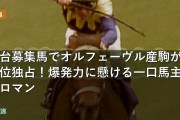 社台募集馬でオルフェーヴル産駒が上位独占！爆発力に懸ける一口馬主のロマン