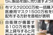 【アベノマスク】不安は覆えず？　布マスク１枚２００円　２００億円超必要