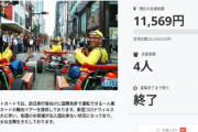 【悲報】元株式会社マリカー、クラファン失敗！約2ヶ月間で11,569円しか集まらず
