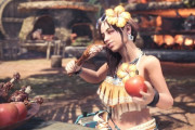【MHW】受付嬢さん、可憐な水着姿を披露してしまう