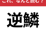 【衝撃】ネット民「逆鱗」が読めないｗｗｗｗｗｗｗ