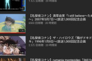 名探偵コナンの全OP&EDがYouTube公式チャンネルでアップされ人気格差が数字で出ててしまう