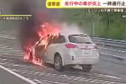 【画像】この北海道の高速で全焼した車って車種何かわかる？？？