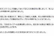 欅坂46 石森虹花卒業のお知らせ
