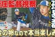 新庄監督視察でベタ褒め「金の卵なので本当楽しみ」